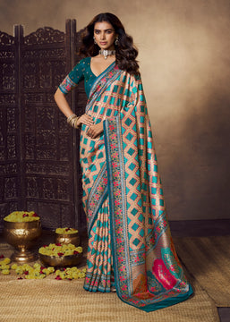 Breeze Blue Woven Soft Silk Saree