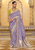 Lilac Purple Woven Banarasi Silk Saree