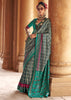 Aqua Green Printed Patola Silk Saree
