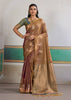Hazel Brown Woven Tussar Silk Saree