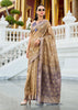 Almond Beige Woven Tissue Silk Saree