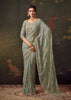 Mineral Blue Designer Tissue Silk Saree
