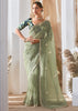 Pre Order: Saga Green Designer Silk Saree