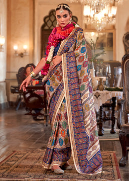 Multicolor Light Weight Printed Silk Saree