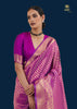 ROYAL PRINCESS GOLDEN PURPLE WOVEN KANJIVARAM SAREE (6782715527361)