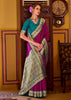 Dahlia Purple Woven Banarasi Soft Silk Saree