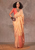 Classic Cream Dual Tone Banarasi Silk Saree