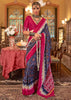 Twilight Blue Printed Patola Silk Saree