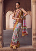White Multicolour Banarasi Digital Printed Silk Saree