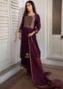 Aubergine Zari Maroon Cotton Suit (10702021034177)