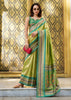 Light Green Tissue Banarasi Silk Saree with Contrast Border