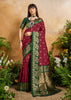 Rich Maroon Woven Soft Silk Saree