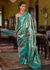 Lake Blue Dual Tone Kanjivaram Silk Saree