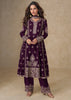 Sparkling Purple Embroidered Suit Set