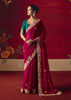 Dahlia Purple Designer Embroidered Saree
