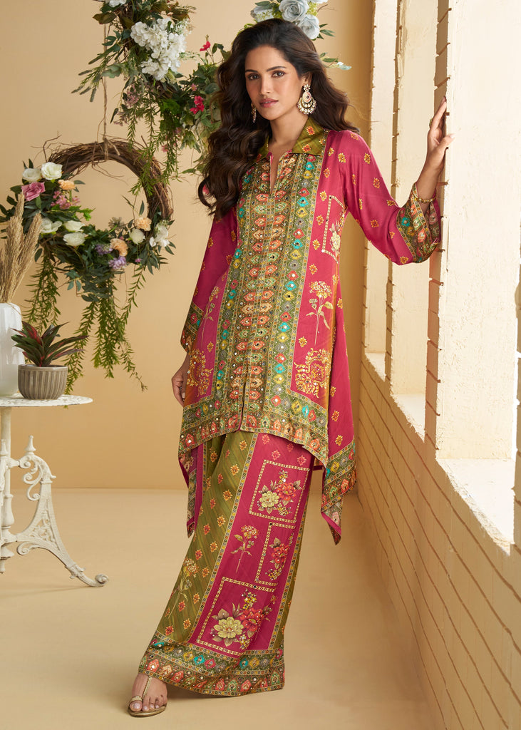 Paradise Pink Ethnic Printed Co-ord Set
