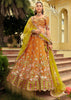 Saffron Orange Embroidered Stitched Designer Lehenga