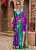 Royal Purple Banarasi Satin Silk Saree