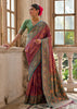 Wine Purple Woven Banarasi Silk Saree