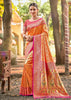 Flame Orange Woven Kanjivaram Silk Saree