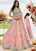 Elegant Pink Tissue Embroidered Wedding Lehenga