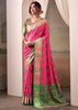 Princess Pink Woven Patola Silk Saree