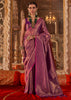 Wine Purple Woven Kanjivaram Silk Saree