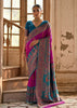 Dahlia Purple Woven Kalamkari Banarasi Silk Saree