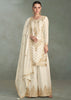 Off White Embroidered Plazzo Set