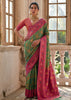 Dusky Green Woven Banarasi Silk Saree