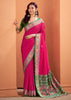 Magenta Pink Woven Banarasi Patola Silk Saree