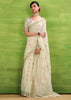Off White Woven Linen Silk Saree