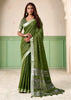Garden Green Woven Linen Silk Saree