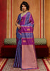 Shades Of Purple Woven Banarasi Silk Saree