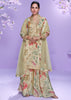 Pearl Beige Digital Printed Designer Palazzo Set
