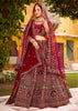 Maroon Heavy Embroidered Designer Lehenga