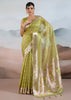 Pistachio Green Woven Banarasi Tissue Silk Saree