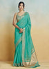 Mint Green Woven Banarasi Linen Silk Saree