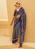 Royal Blue Printed Georgette Light Weight Saree