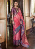 Radiant Rose & Plum Dual Tone Bronze Zari Woven Banarasi Silk Saree