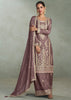 Twilight Mauve Embroidered Plazzo Set