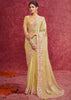 Yellow Embroidered Designer Saree