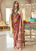 Faded Rose Woven Georgette Silk Saree