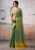 Sparkling Green Woven Tissue Silk Saree