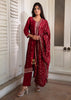 Royal Maroon Embroidered Suit set (10702867235009)