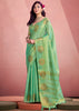 Mint Green Woven Tissue Silk Saree