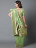 LIME GREEN WOVEN BANARASI SILK SAREE (6868393689281)