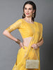 SUNNY YELLOW WOVEN BANARASI SILK SAREE (6868416135361)