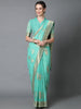 POOL GREEN WOVEN BANARASI SILK SAREE (6868419707073)