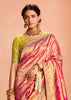 Paradise Pink Woven Banarasi Designer Tissue Silk Saree With Embroidered Blouse